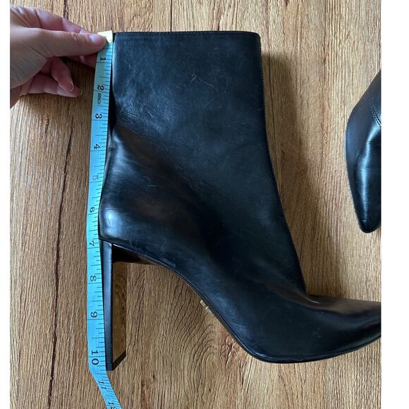 Donna Karan Black Leather Mid Calf Boots Size 8.5 - Picture 5 of 7